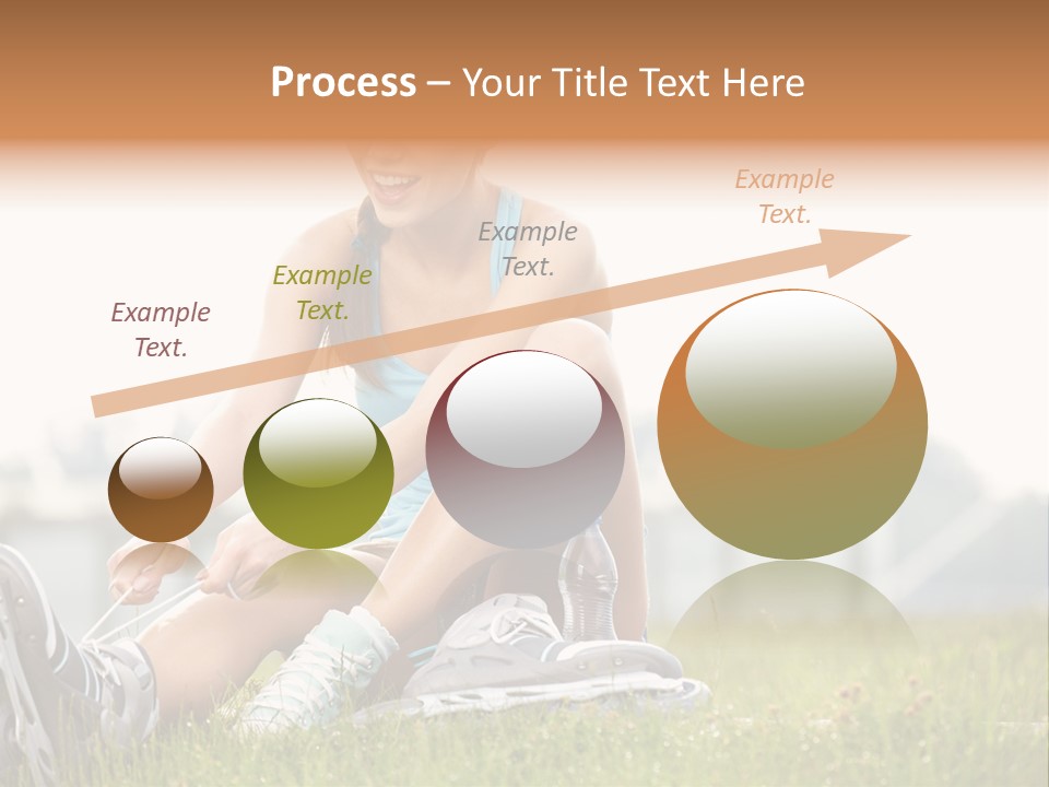 Female Rollerblade Rollerblading PowerPoint Template