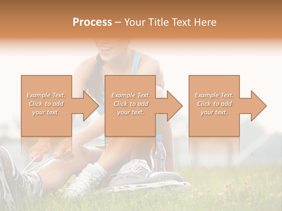 Female Rollerblade Rollerblading PowerPoint Template