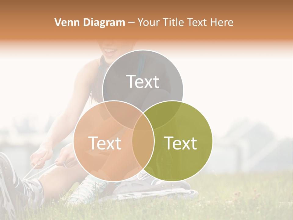 Female Rollerblade Rollerblading PowerPoint Template