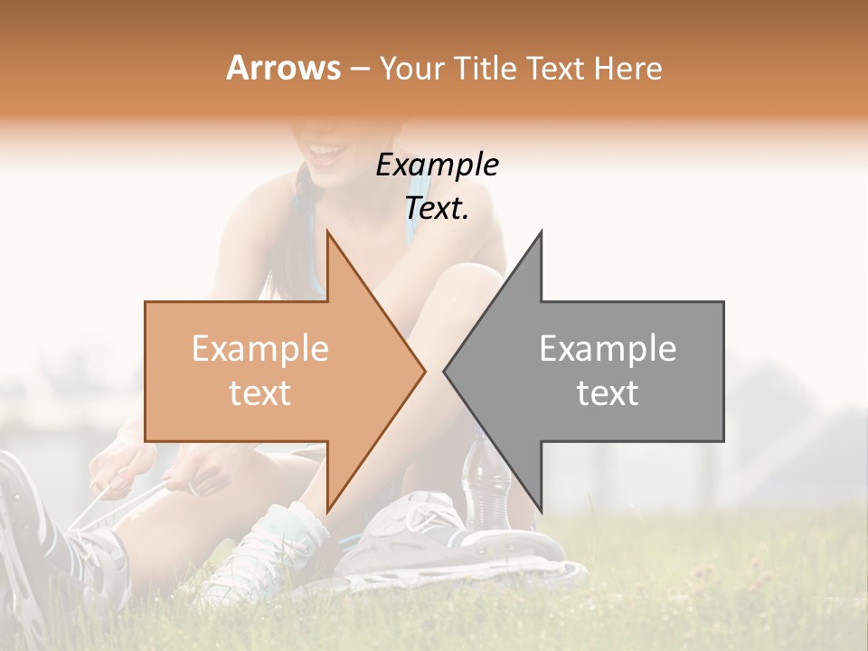 Female Rollerblade Rollerblading PowerPoint Template