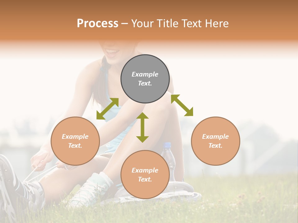 Female Rollerblade Rollerblading PowerPoint Template