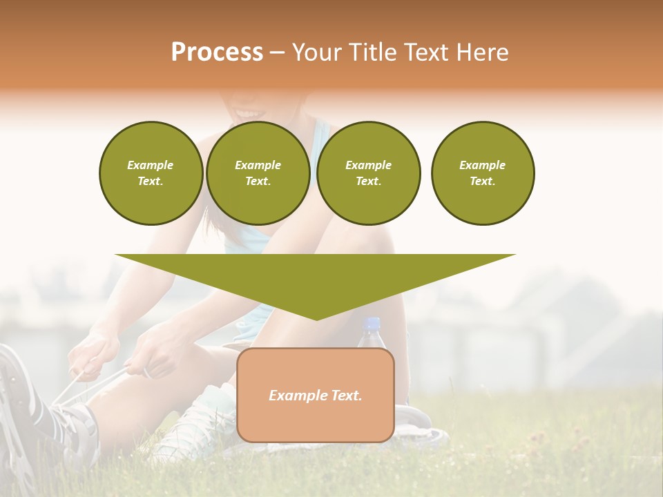 Female Rollerblade Rollerblading PowerPoint Template