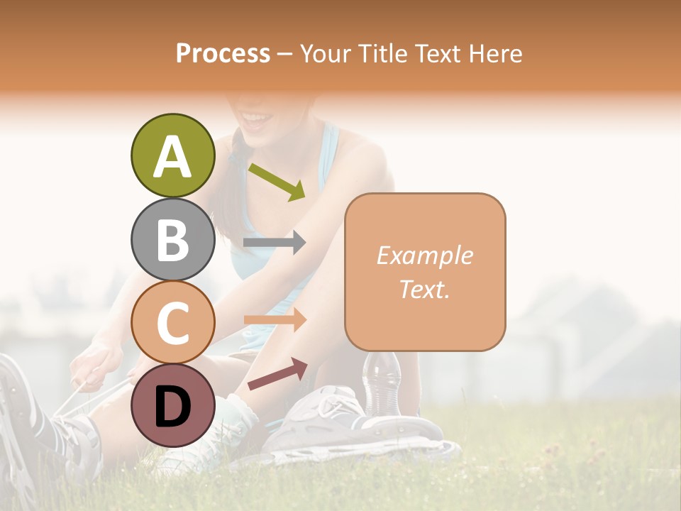 Female Rollerblade Rollerblading PowerPoint Template