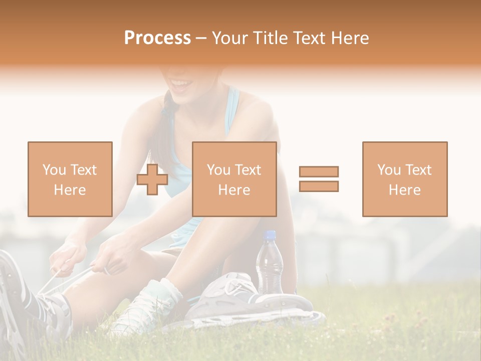 Female Rollerblade Rollerblading PowerPoint Template