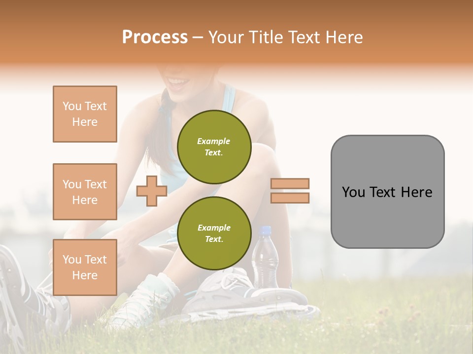 Female Rollerblade Rollerblading PowerPoint Template