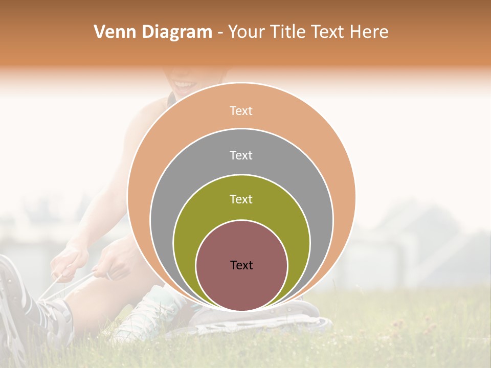 Female Rollerblade Rollerblading PowerPoint Template