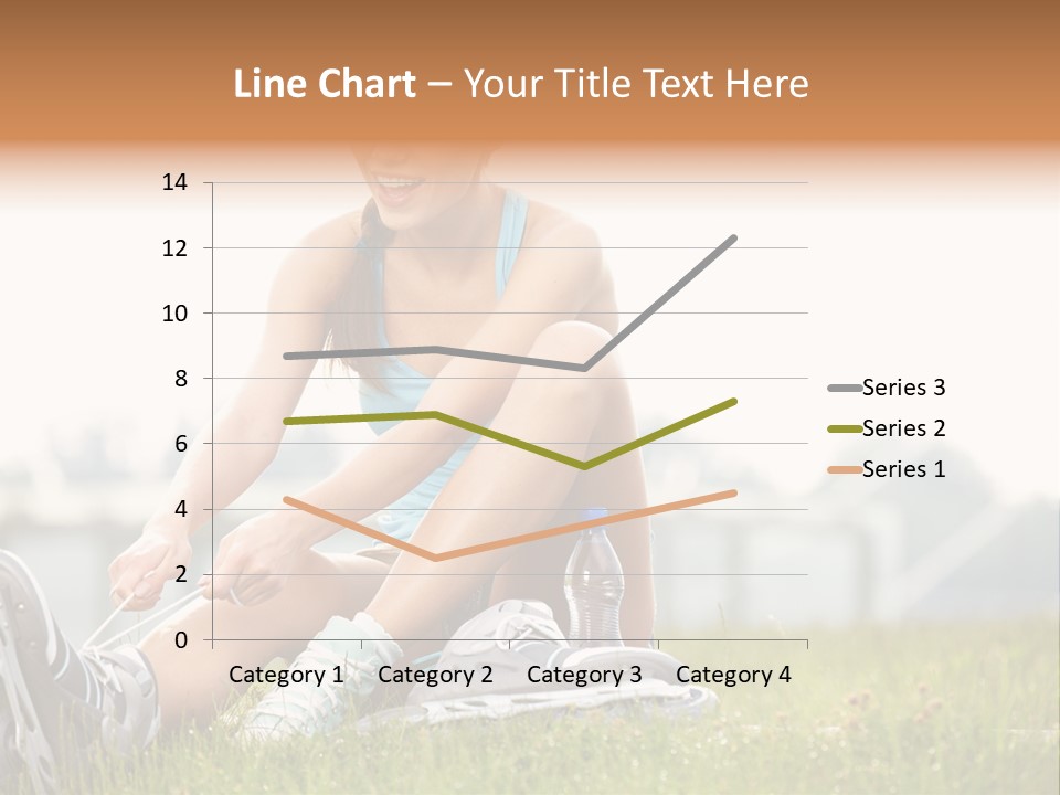 Female Rollerblade Rollerblading PowerPoint Template