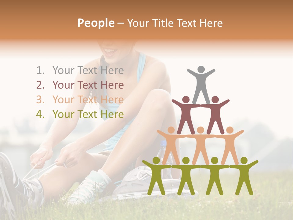 Female Rollerblade Rollerblading PowerPoint Template