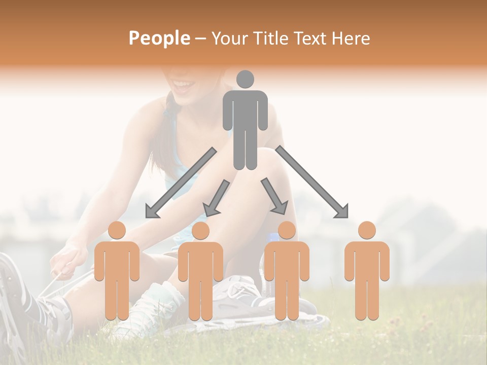 Female Rollerblade Rollerblading PowerPoint Template