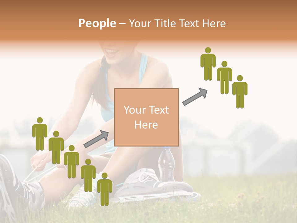 Female Rollerblade Rollerblading PowerPoint Template