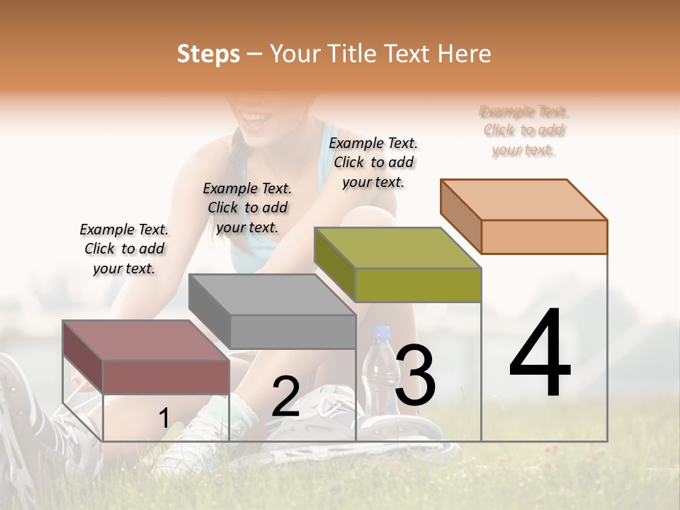Female Rollerblade Rollerblading PowerPoint Template