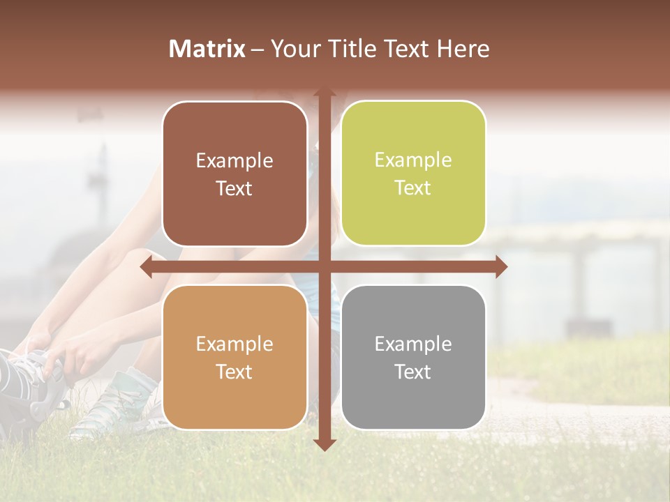 Woman Skating Rollerblade PowerPoint Template