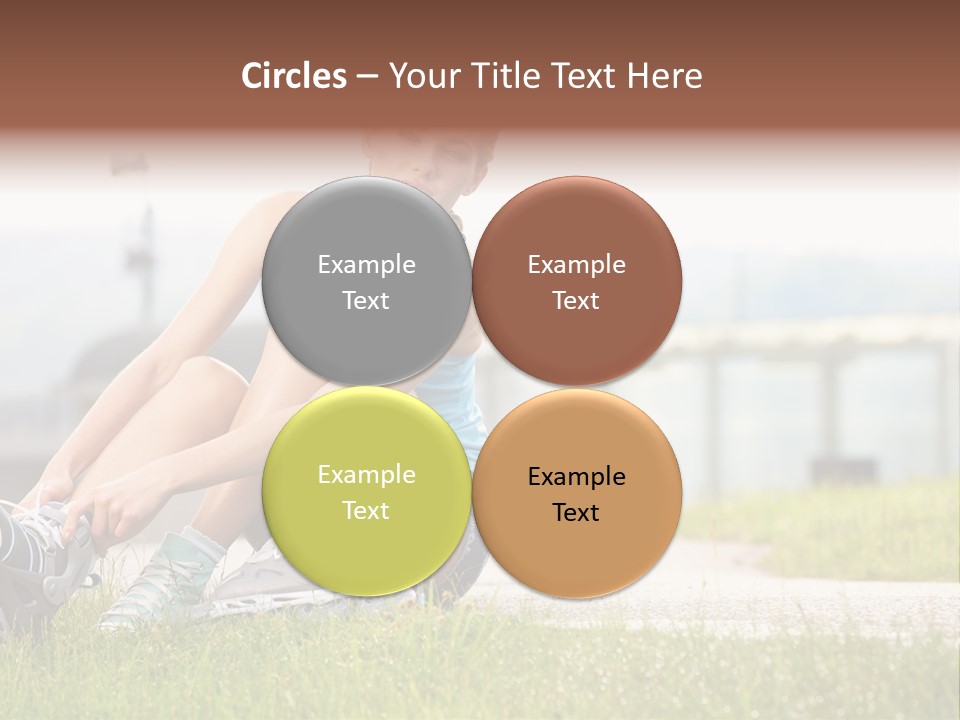 Woman Skating Rollerblade PowerPoint Template