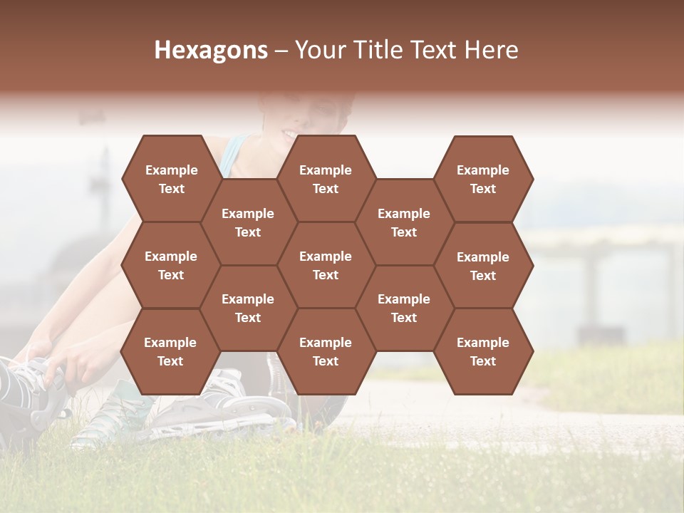 Woman Skating Rollerblade PowerPoint Template