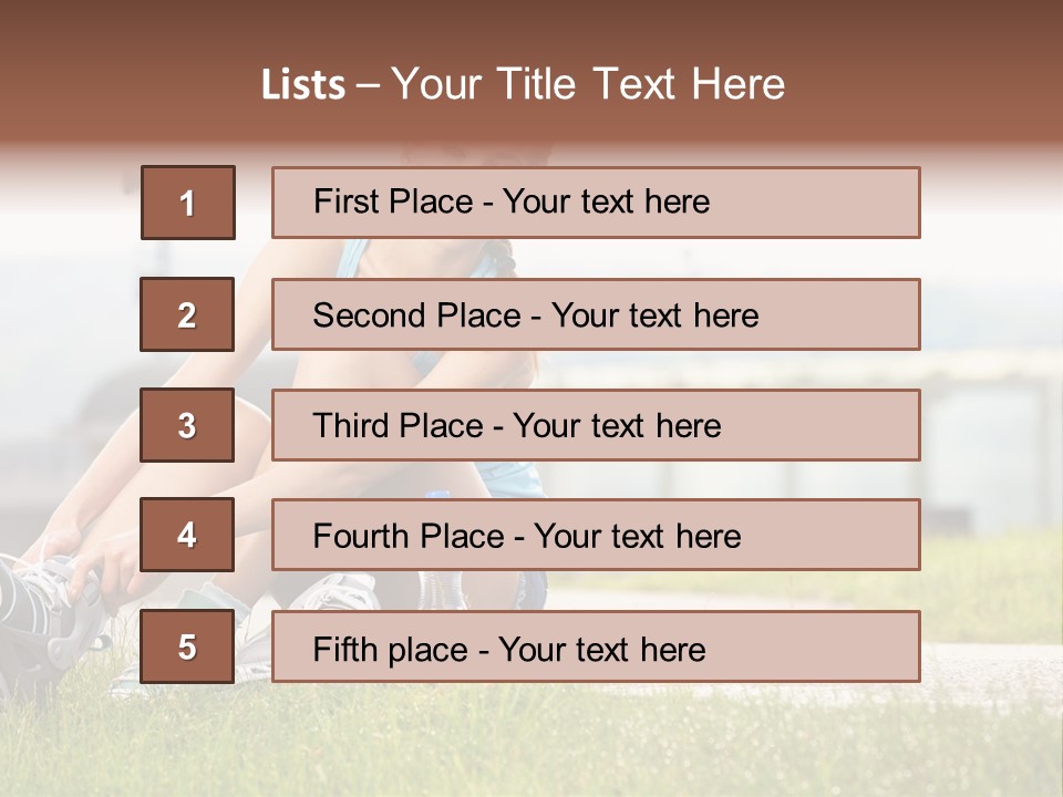 Woman Skating Rollerblade PowerPoint Template