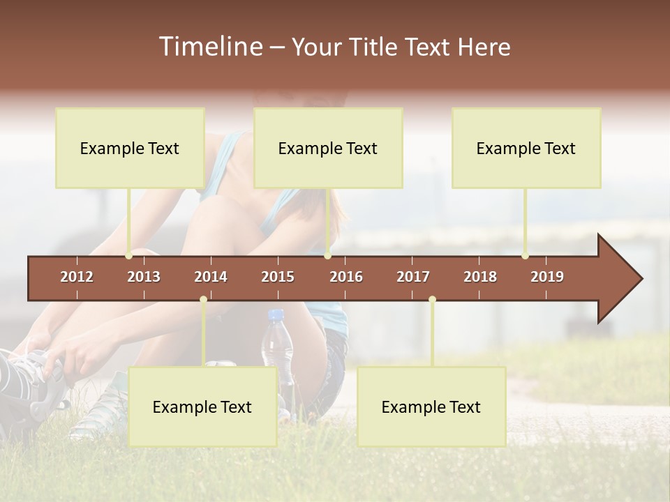 Woman Skating Rollerblade PowerPoint Template