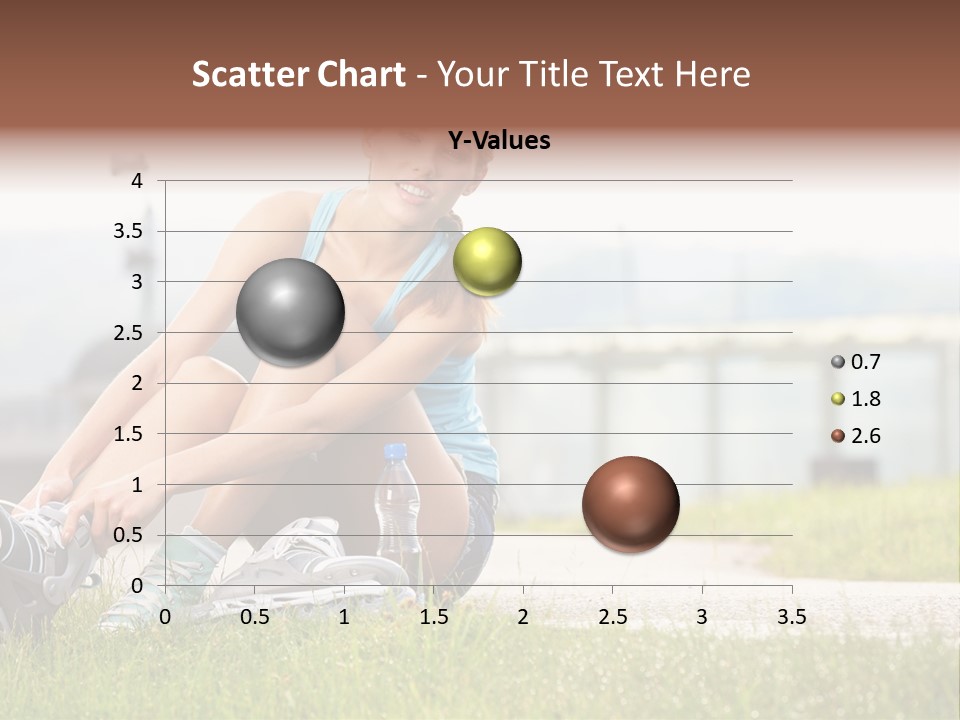 Woman Skating Rollerblade PowerPoint Template