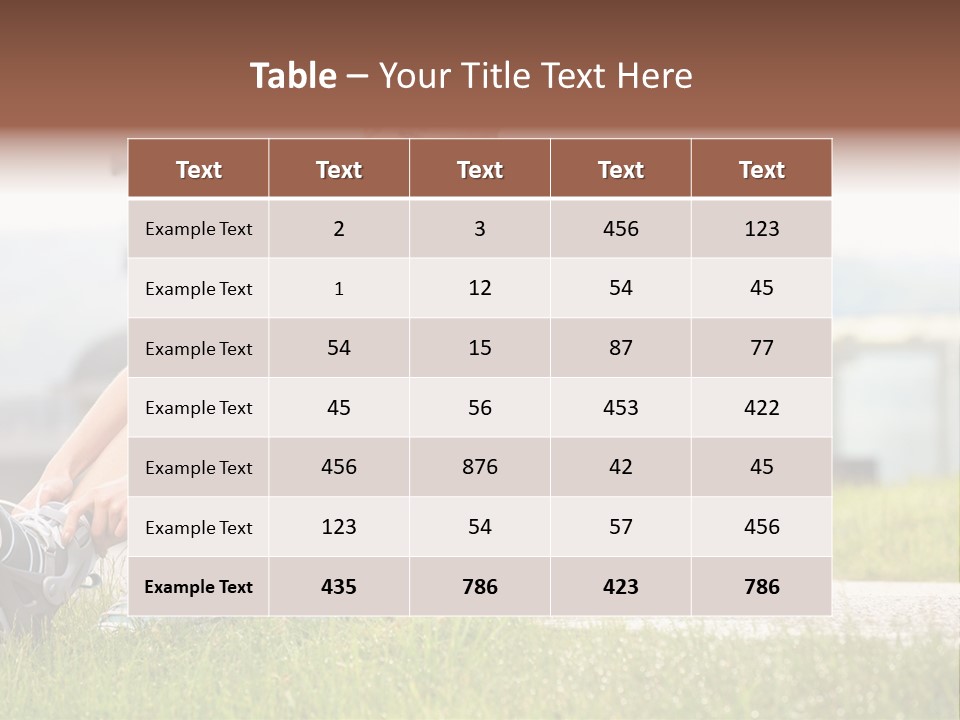 Woman Skating Rollerblade PowerPoint Template
