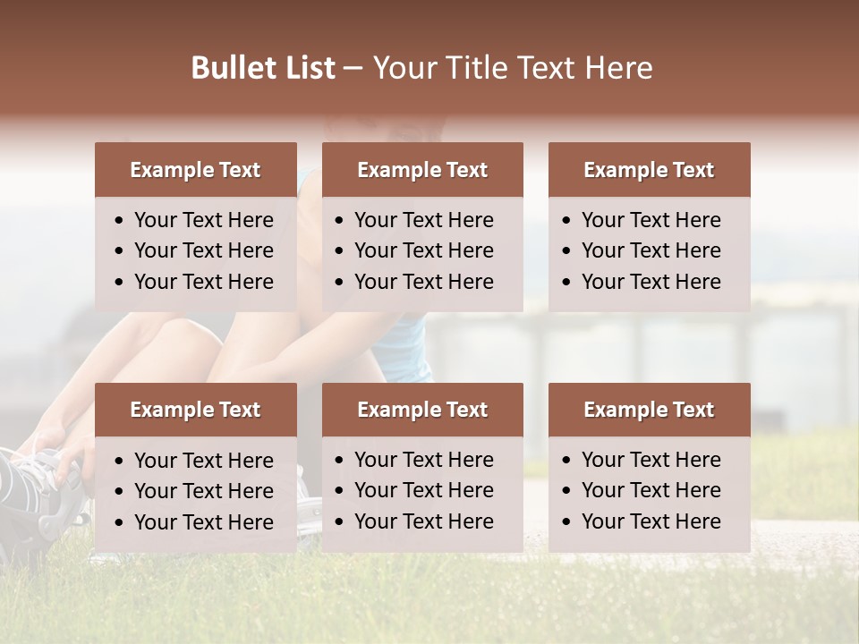 Woman Skating Rollerblade PowerPoint Template