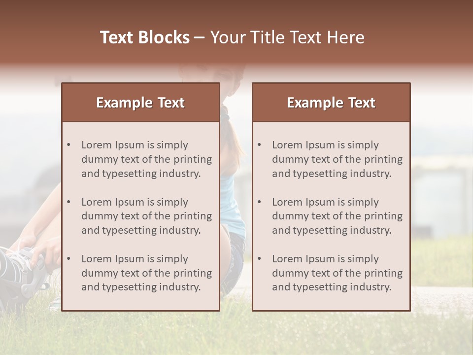 Woman Skating Rollerblade PowerPoint Template