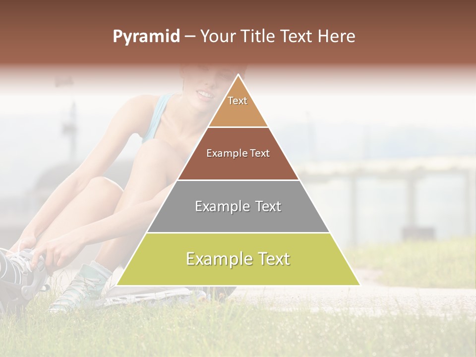 Woman Skating Rollerblade PowerPoint Template