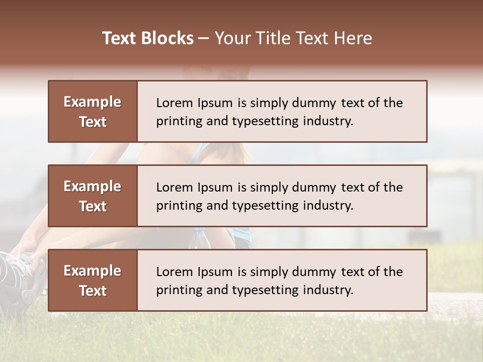 Woman Skating Rollerblade PowerPoint Template