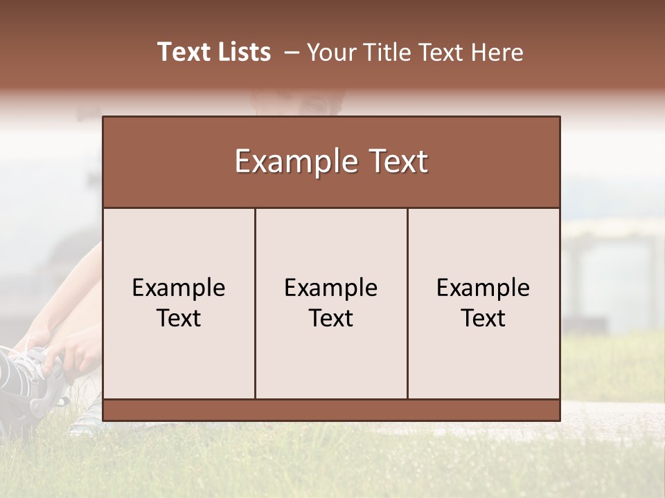 Woman Skating Rollerblade PowerPoint Template