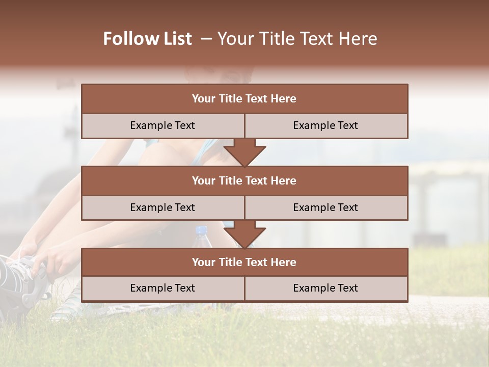 Woman Skating Rollerblade PowerPoint Template