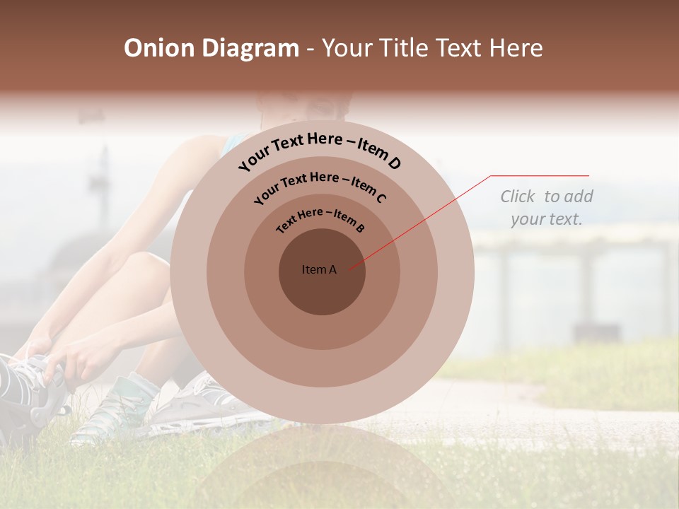 Woman Skating Rollerblade PowerPoint Template