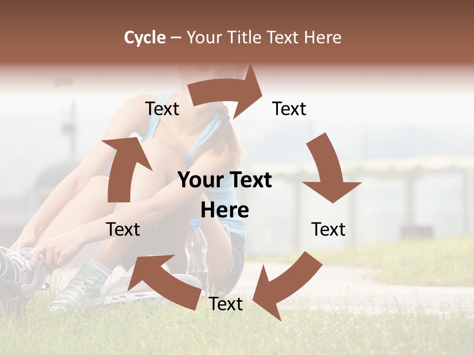 Woman Skating Rollerblade PowerPoint Template