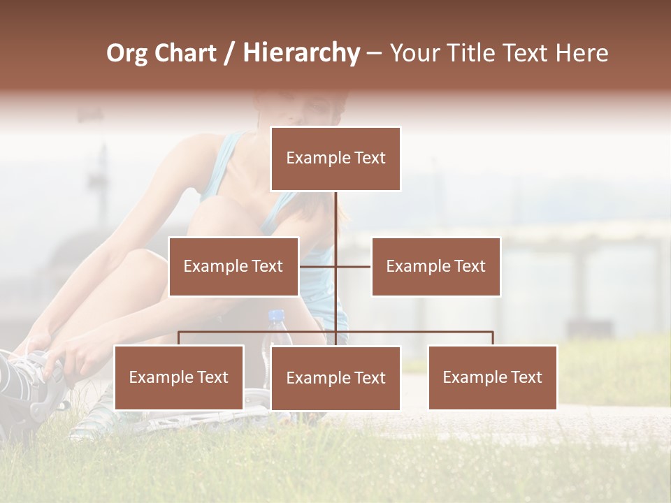 Woman Skating Rollerblade PowerPoint Template