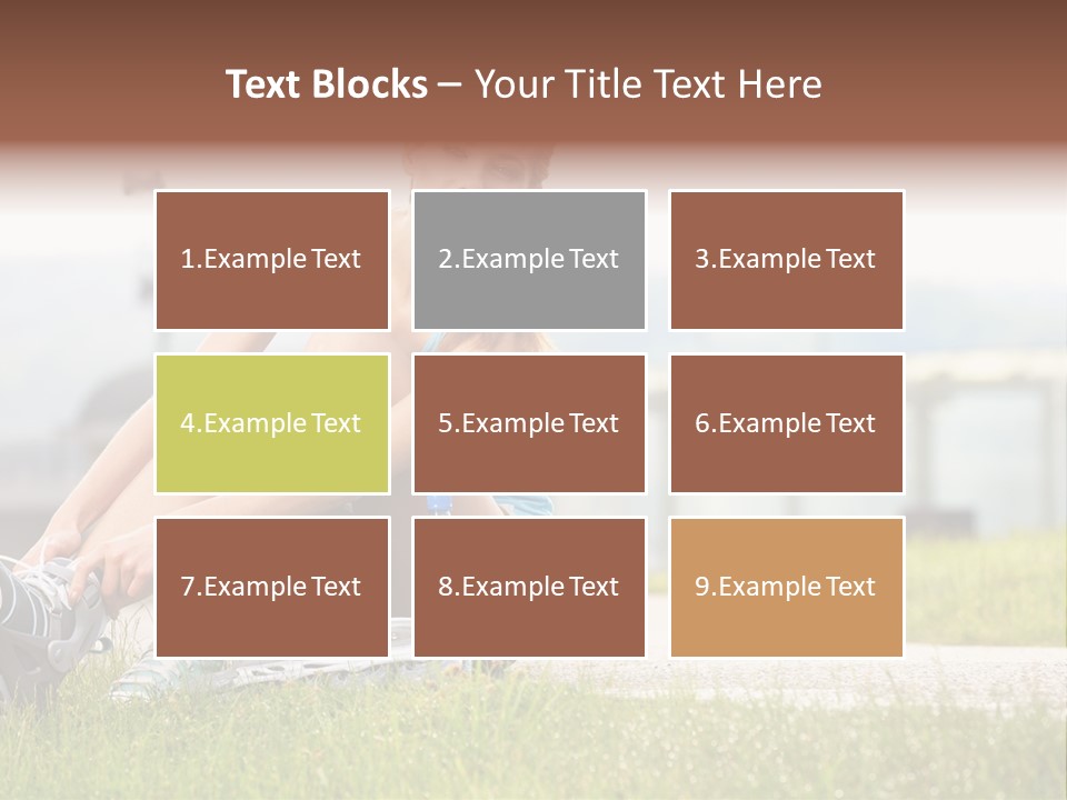 Woman Skating Rollerblade PowerPoint Template