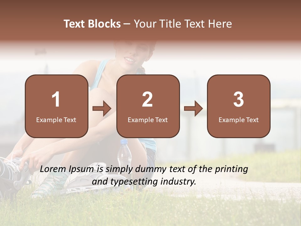 Woman Skating Rollerblade PowerPoint Template