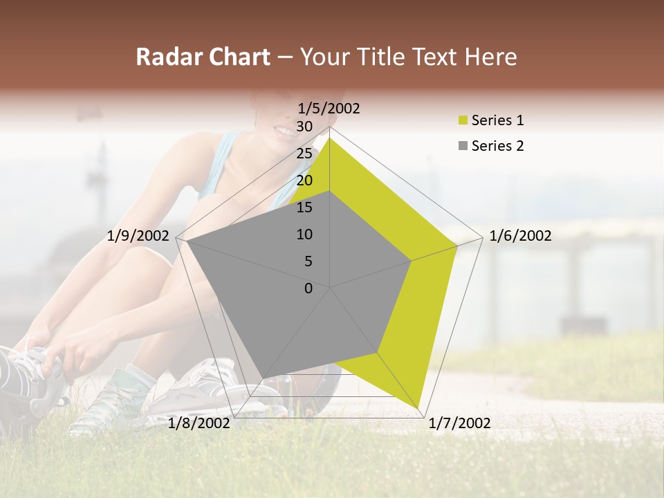 Woman Skating Rollerblade PowerPoint Template