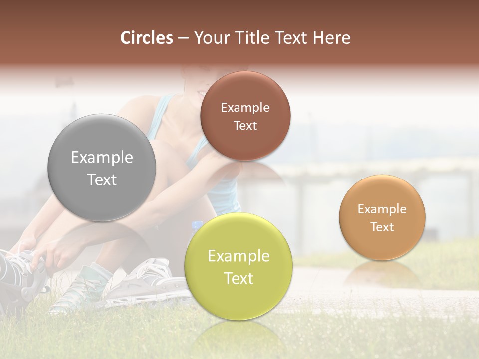 Woman Skating Rollerblade PowerPoint Template