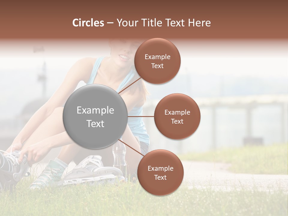 Woman Skating Rollerblade PowerPoint Template