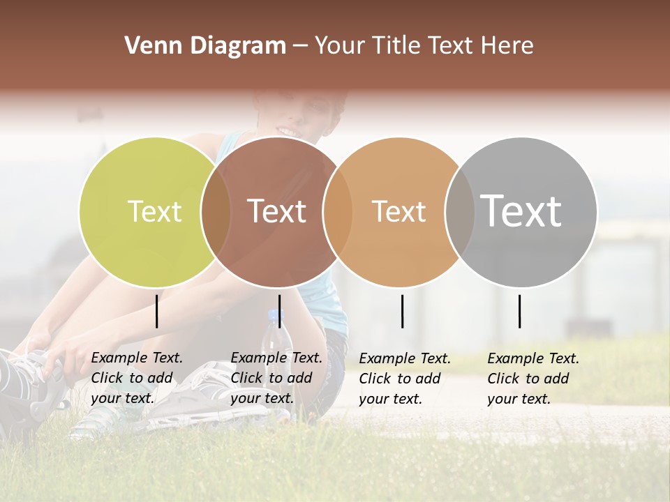 Woman Skating Rollerblade PowerPoint Template