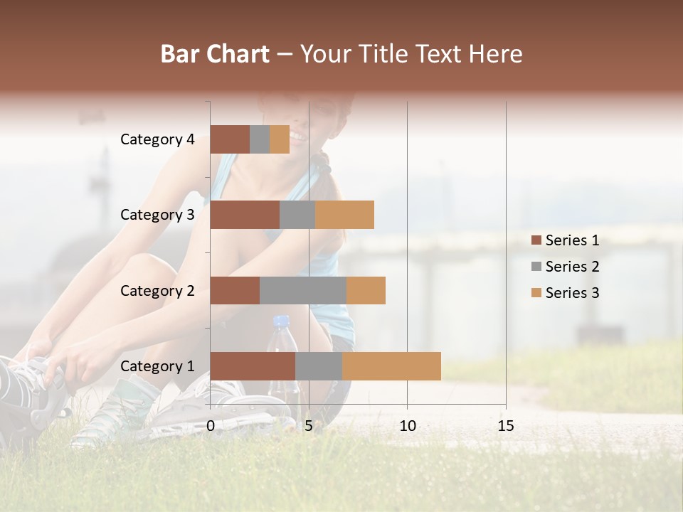 Woman Skating Rollerblade PowerPoint Template