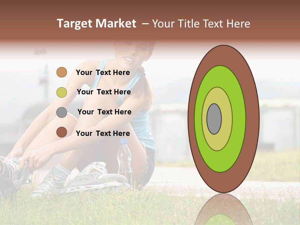 Woman Skating Rollerblade PowerPoint Template