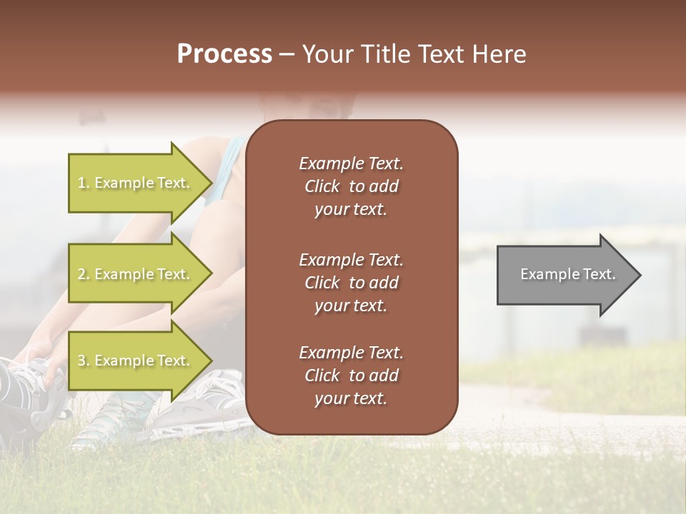 Woman Skating Rollerblade PowerPoint Template