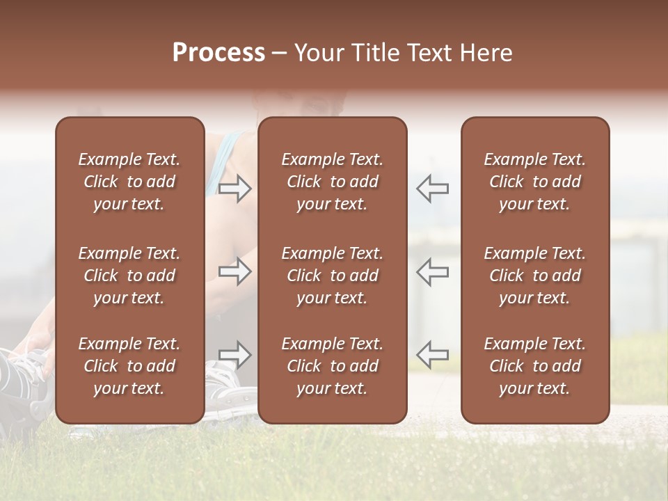 Woman Skating Rollerblade PowerPoint Template