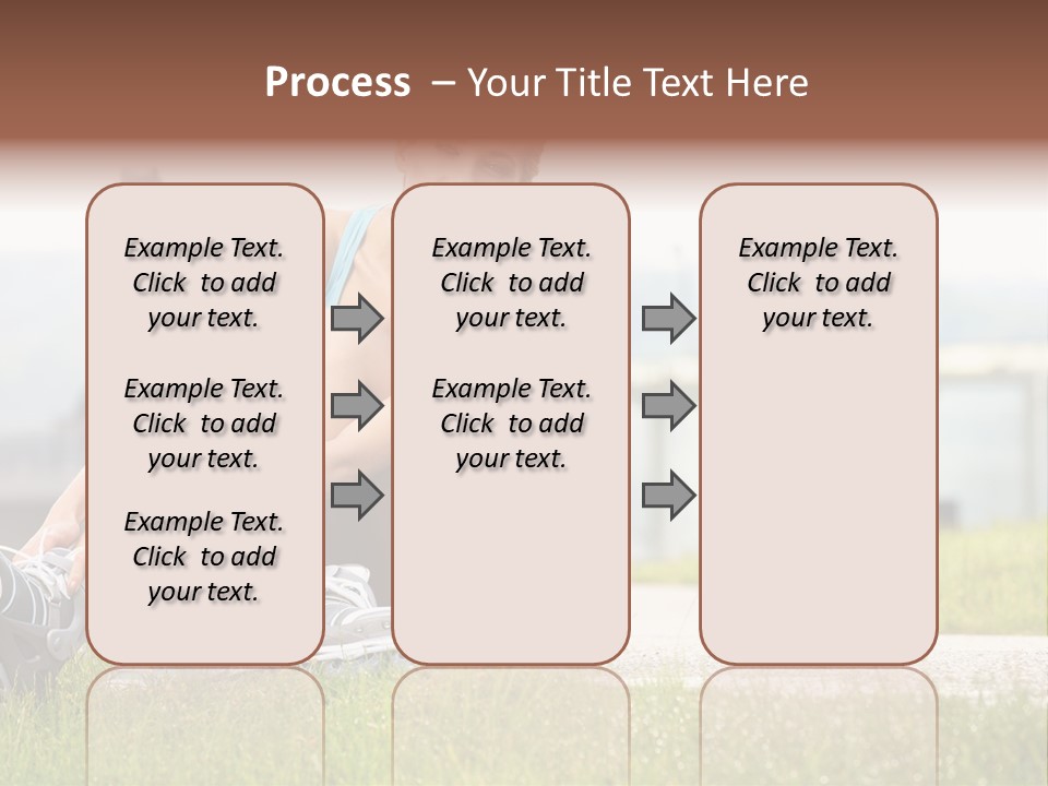 Woman Skating Rollerblade PowerPoint Template