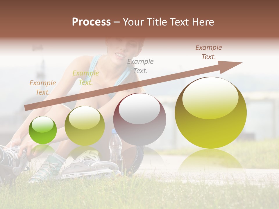 Woman Skating Rollerblade PowerPoint Template