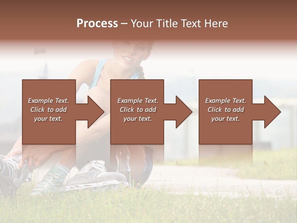 Woman Skating Rollerblade PowerPoint Template