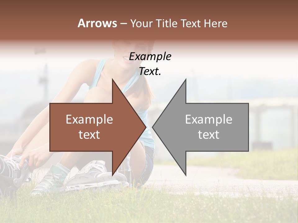 Woman Skating Rollerblade PowerPoint Template