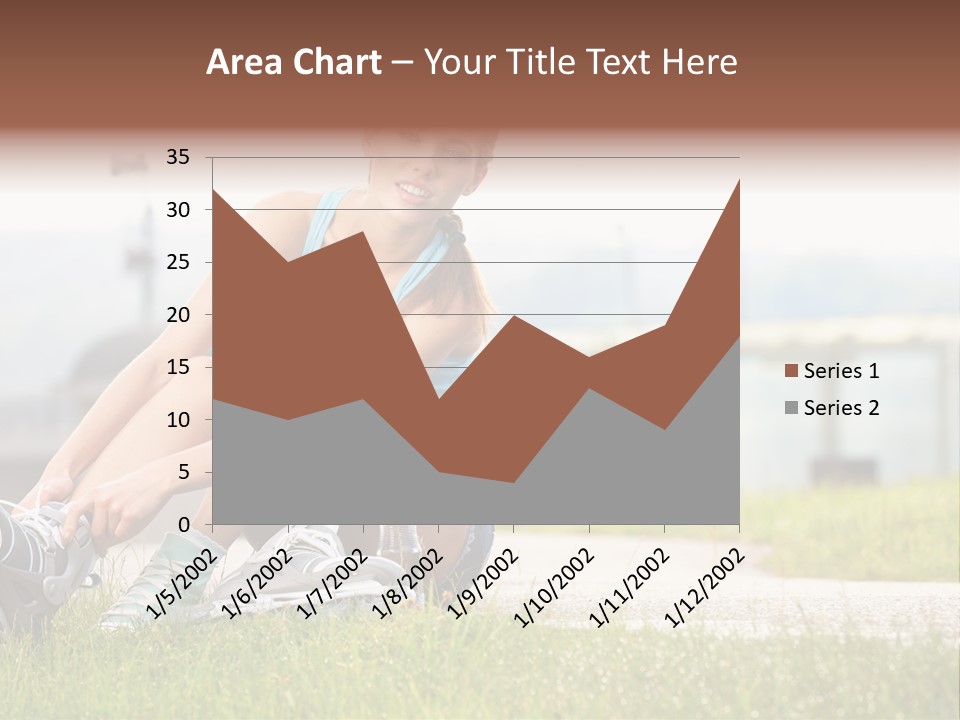 Woman Skating Rollerblade PowerPoint Template