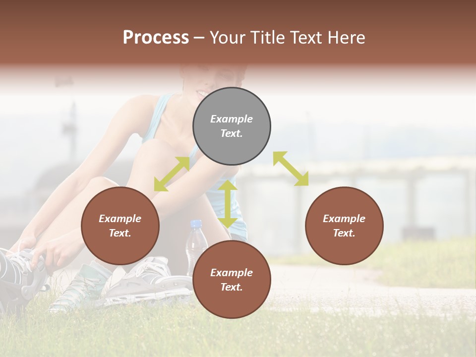 Woman Skating Rollerblade PowerPoint Template