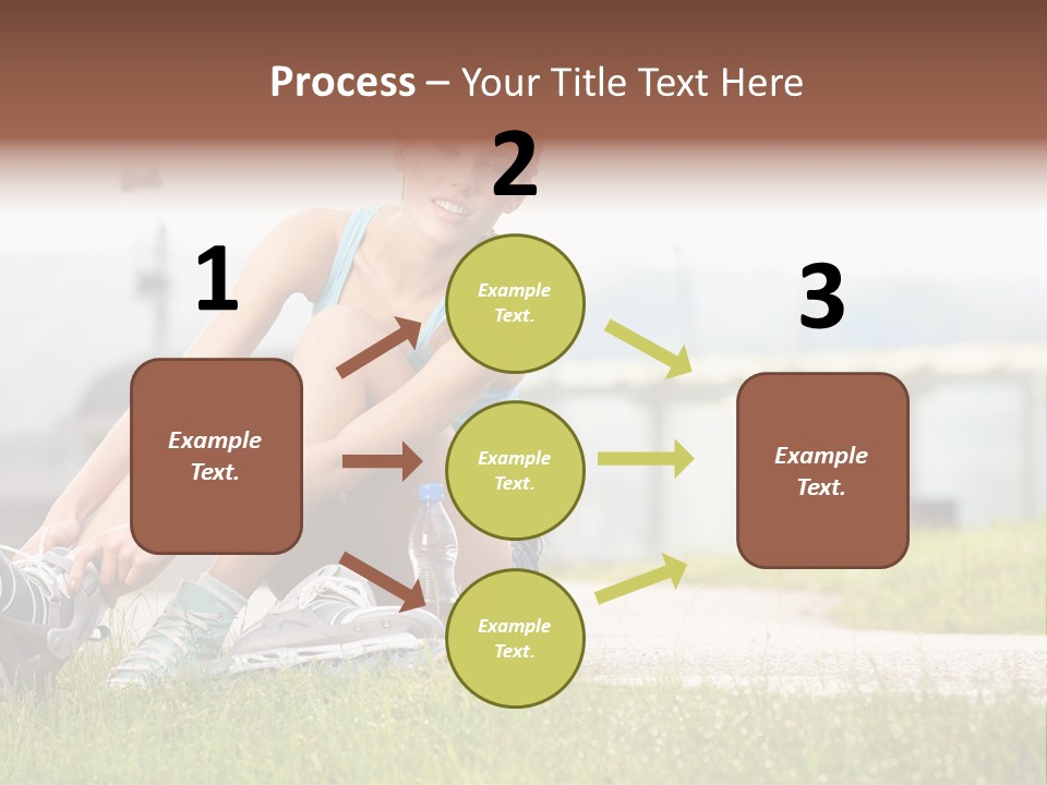 Woman Skating Rollerblade PowerPoint Template