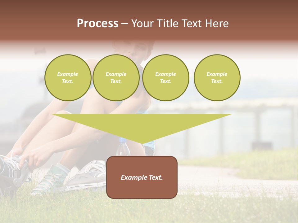 Woman Skating Rollerblade PowerPoint Template