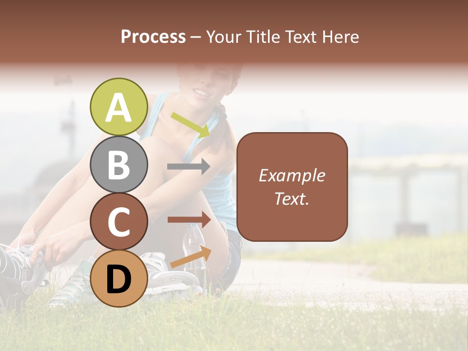 Woman Skating Rollerblade PowerPoint Template